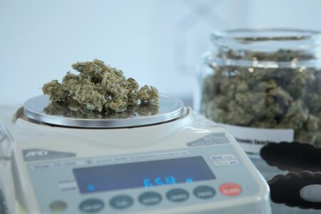 scale with cannabis