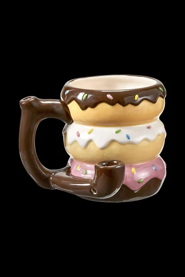 doughnut coffe mug hand pipe