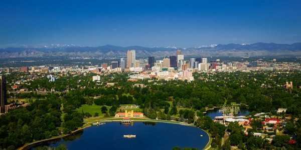 Denver Colorado from drone
