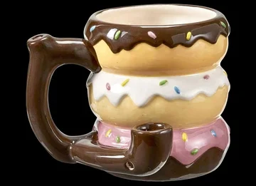 doughnut coffe mug hand pipe