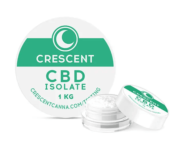 crescent cbd isolate in a jar