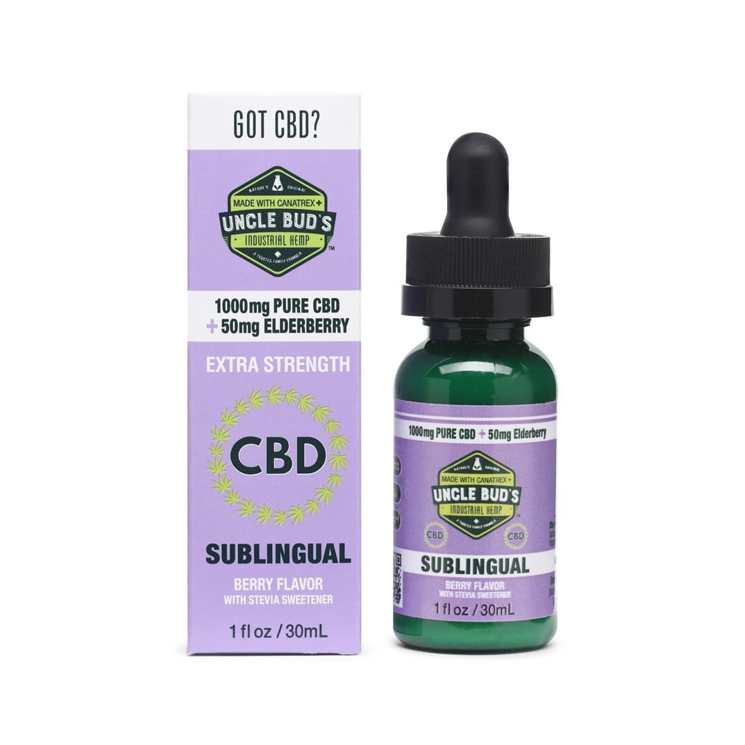 elderberry cbd oil tincture bottle