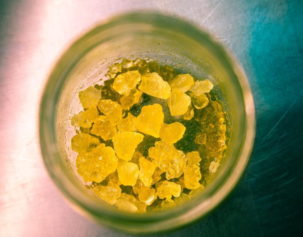 cannabis concentrate in jar