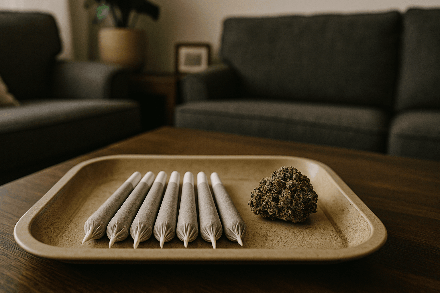 tray of cbd pre rolls